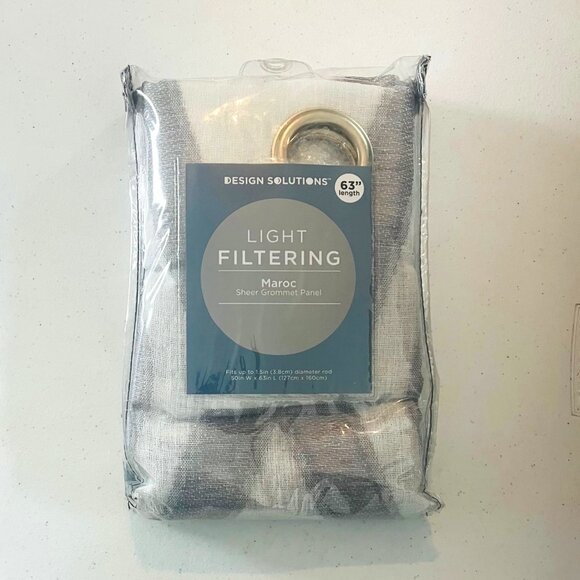 (1) Design Solutions Light Filtering Sheer Grommet Panel - Picture 6 of 7